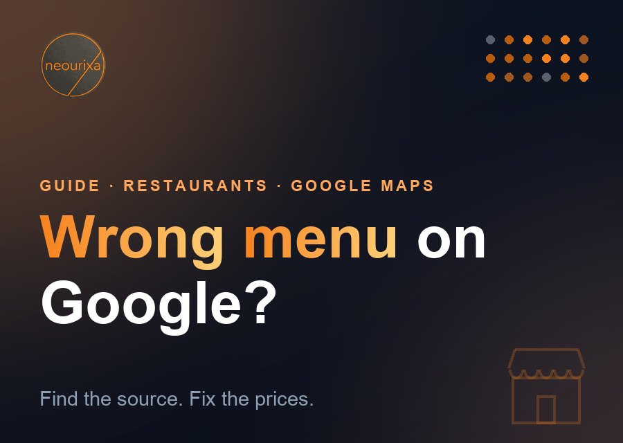 Wrong menu on Google Maps: how restaurants find the menu source and fix outdated prices and photos