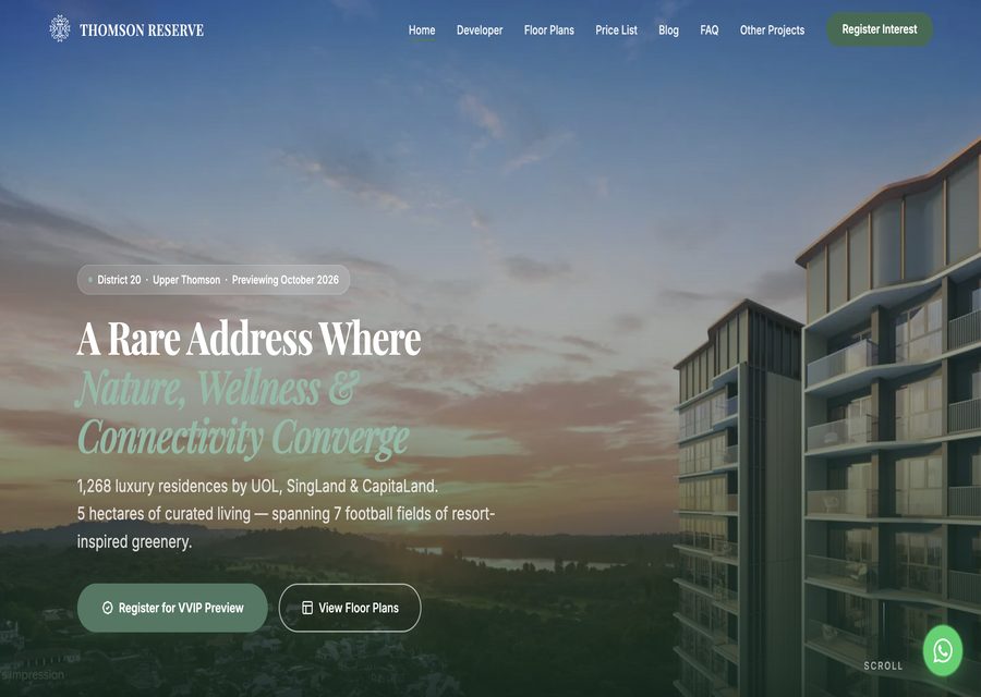 Thomson Reserve website